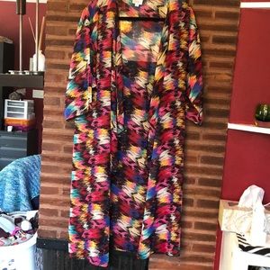 Lularoe Shirley kimono. nwot. Black multi.